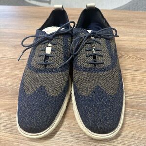 Cole Haan 2.Zerogrand Stitchlite Wingtip Oxford C27880 Shoes Blue Men’s 10M